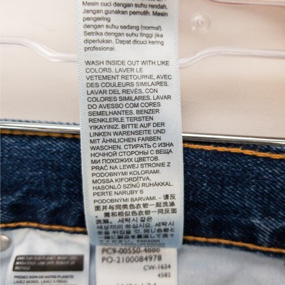 Levi’s 550 Relaxed Fit Straight Leg Jeans Men’s 31x34 Dark Wash Blue Workwear - Picture 8 of 13